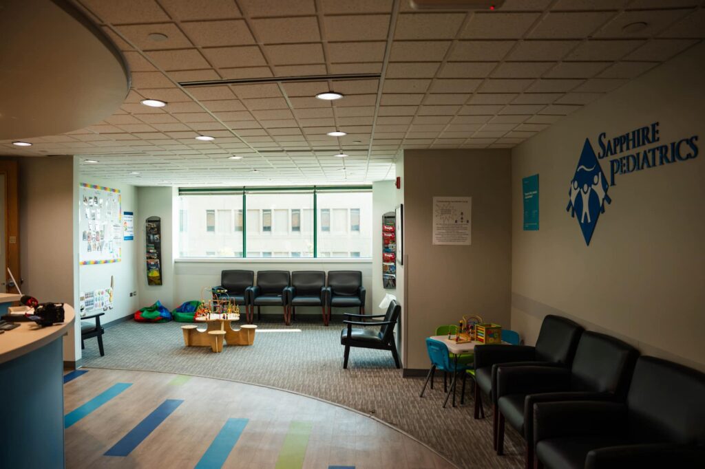 Sapphire Pediatrics waiting and reception area
