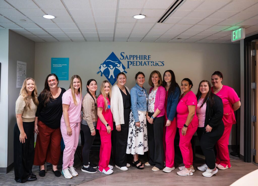 Sapphire Pediatrics team standing together